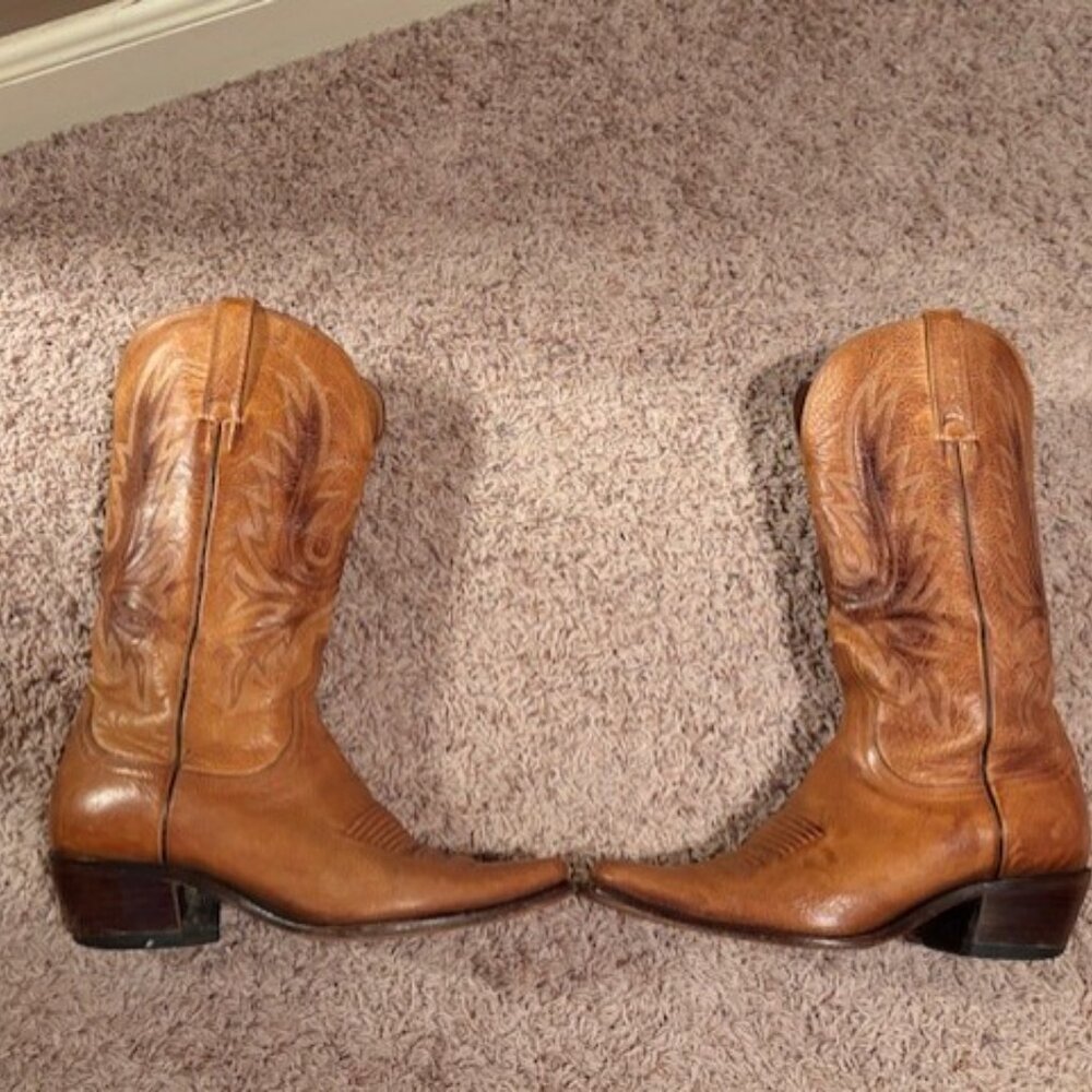 Women's Charlie 1 Horse by Lucchese boots, 8.5, Brown Leather - Picture 7 of 12